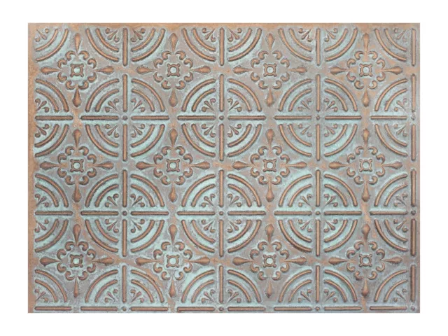 Vintage Tin Ceiling Tile Wall Décor PVC for Cafe Club PLB18 Weather copper 10pcs