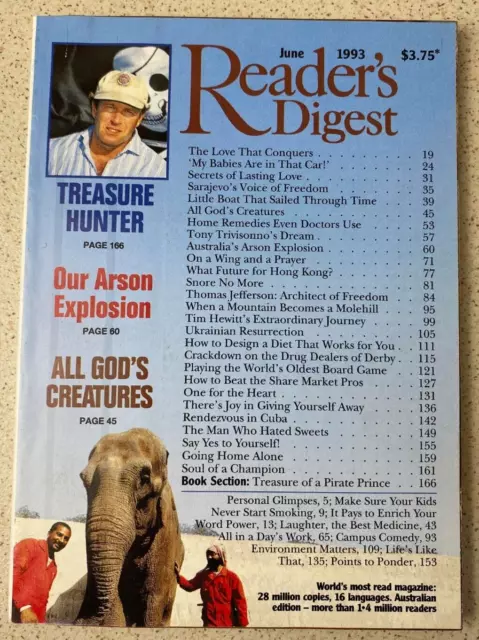 Reader's Digest Vintage Magazine June 1993 - Family History War News......