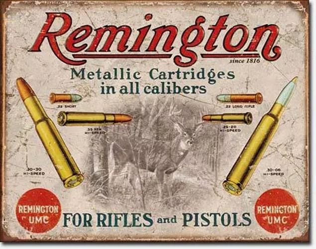 Schild USA Remington Werbung Jagdmotiv Deko Poster 30 x 40 cm *587