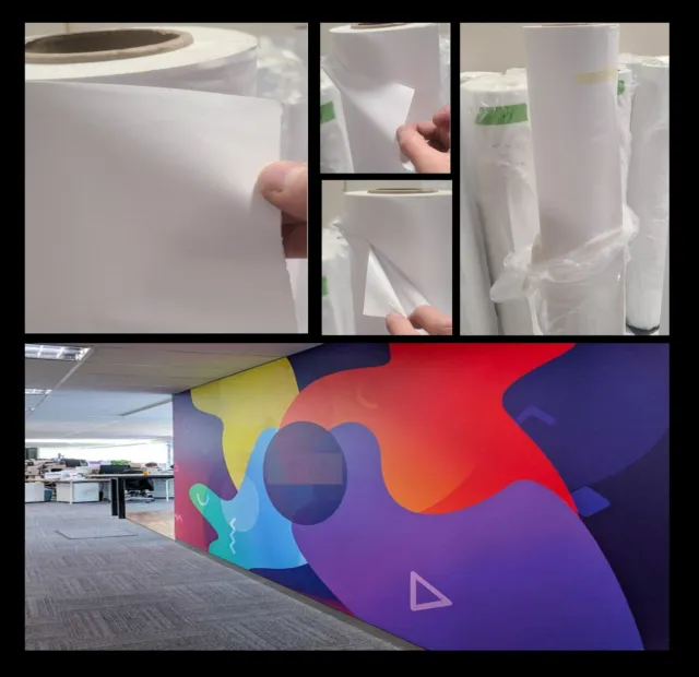 7.0mil Wall Fabric PVC-Free Removable PSA Solvent Latex HP Mutoh Roland Mimaki