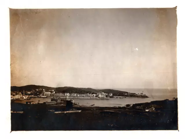 France, View of Port-Vendres Vintage Silver Print Silver Print 9x12