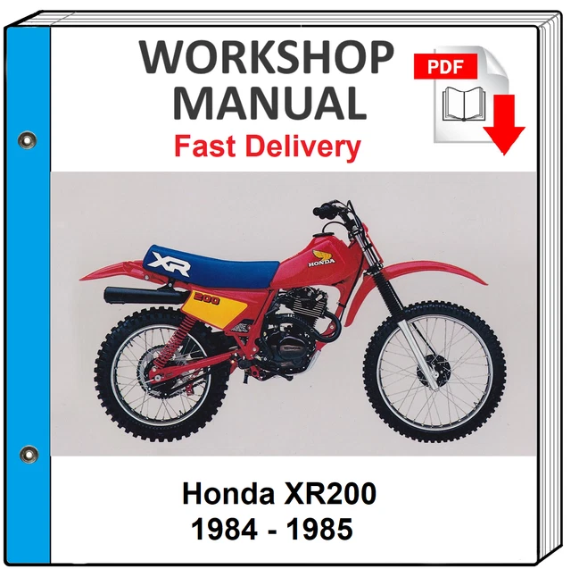 Honda Xr200 Xr 200 1984 1985 Service Repair Shop Manual