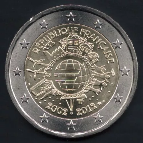2€ France 2012.  10 ans de l'Euro. UNC