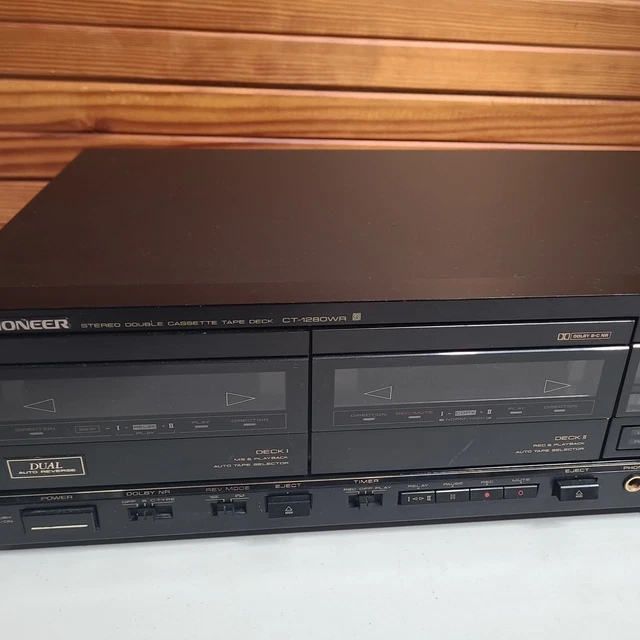 PIONEER CT1280WR STEREO DUAL Cassette Tape Deck Recorder Player Tested