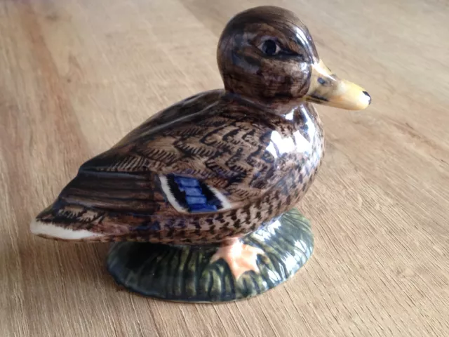 Quail Ceramics Animal Figure Mallard Duck, VGC