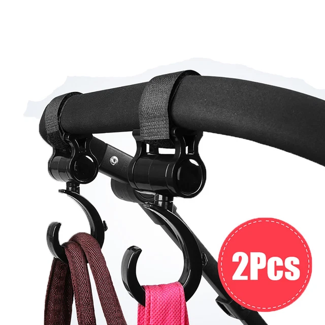 2pcs Multi Purpose Hooks Hanger for Baby Diaper Bag Purse Cloth Great Accessory