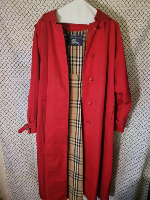 Burberry Prorsum Trench Red Coat Women's Size 16 XX-L