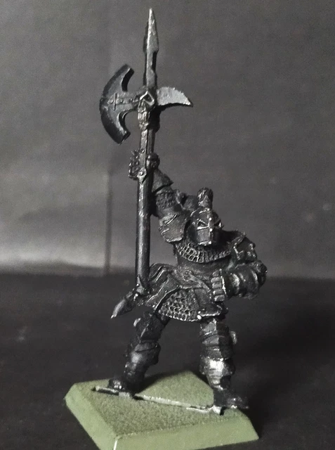 WARHAMMER FANTASY CHAOS DWARFS BLACK ORC COMMAND (4) Metal Painted GW