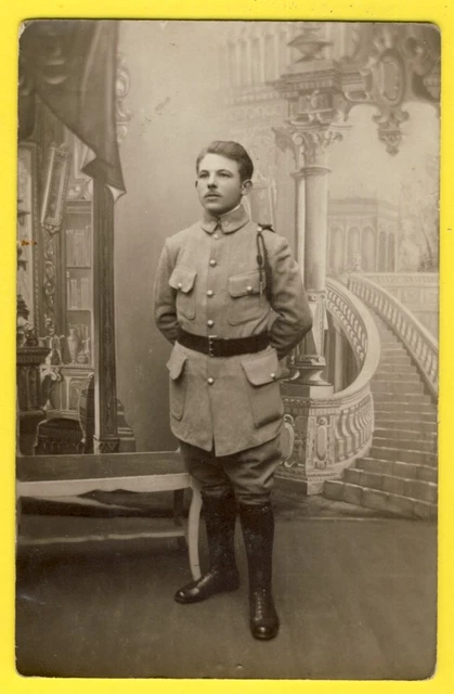 cpa Carte Postale Photo MILITAIRE SOLDAT en Uniforme du 43ème Régiment
