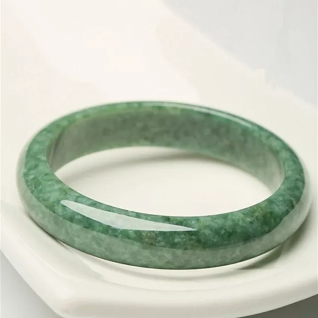 Antique Chinese Mayamar JADE Jadeite Handmade Natural Green Gemstone Bangle UK 3