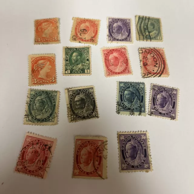 ASSORTED WORLD STAMPS (SMALL LOT)  Canada Queen Victoria Stamp Lot ST-275