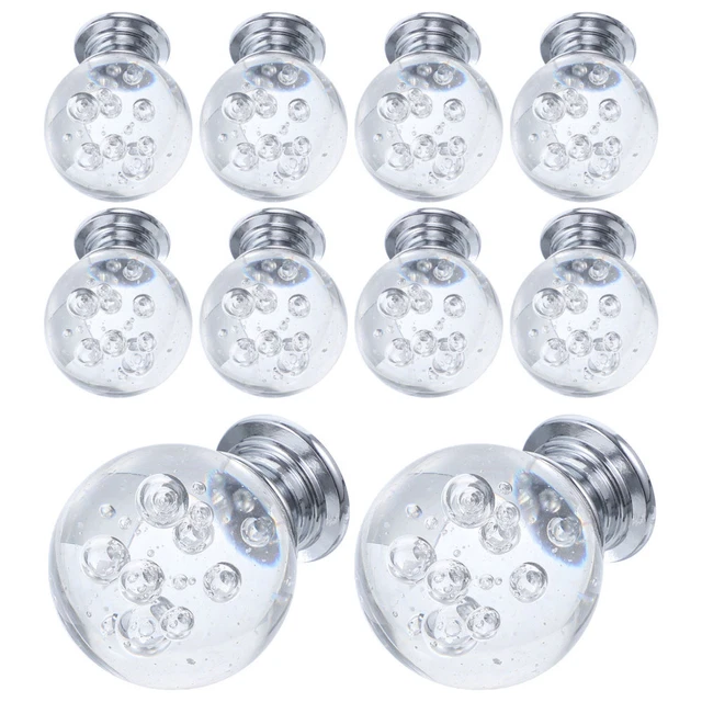 10 Pcs Boutons De Tiroir Poignée En Cristal Tiroir Transparent Mettre La Table