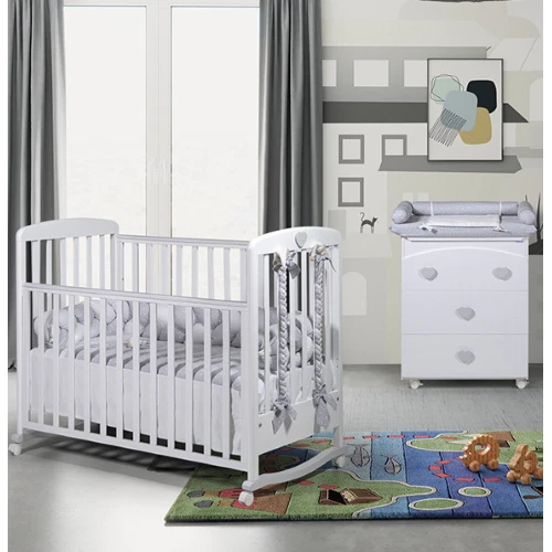 Bebex Lettino + Bagnetto Fasciatoio Smart Bianco Grigio