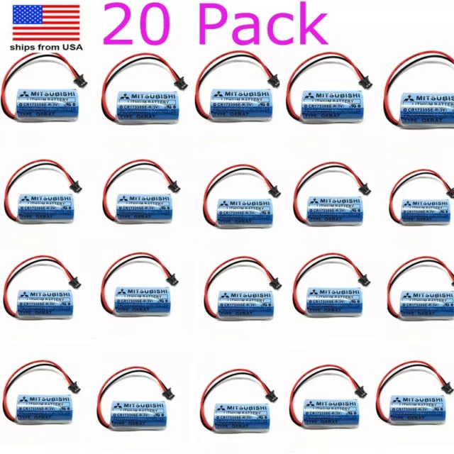 20pcs 1800mAh CR17335SE-R 3V Q6BAT PLC Battery For Mitsubishi QNS FANUC System