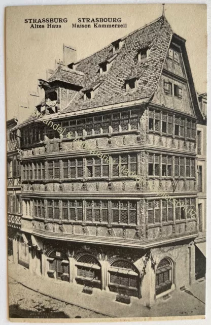 AK Straßburg Elsass Altes Haus um 1910