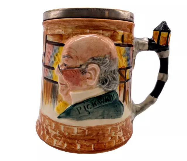 Sandland Ware Lancaster Stein Mug Micawber Pickwick Embossed 3D Yeoman Plate