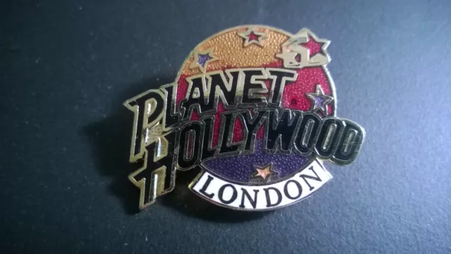 "London Planet Hollywood"  Classic 3 Color Globe Logo Pin