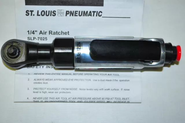 ST LOUIS SLP-7025 1/4" Dr Mini Air Ratchet  Made in USA 3