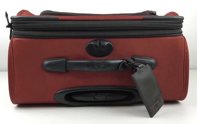 Tumi 20" Alpha Continental Expandable Wheeled Upright Carry-On Red Suitcase 8
