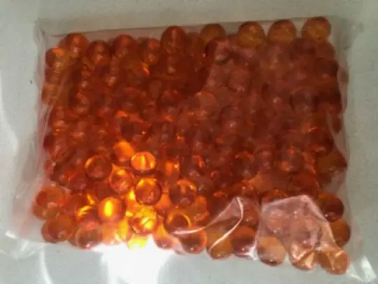 Orange Transparent Circular 3.9g Bath Oil Beads Peach Fragrance Bath Pearls
