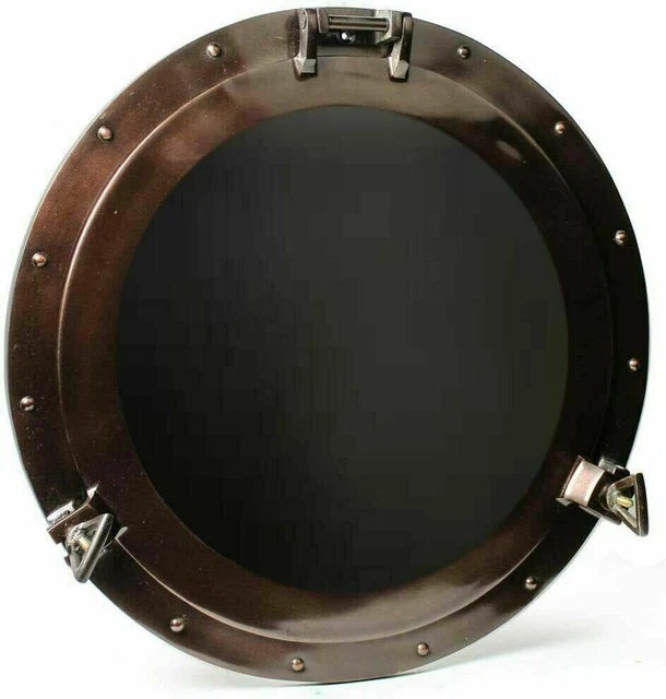 Miroir hublot finition cuivre de 50,8 cm ~ Décoration murale nautique ~...