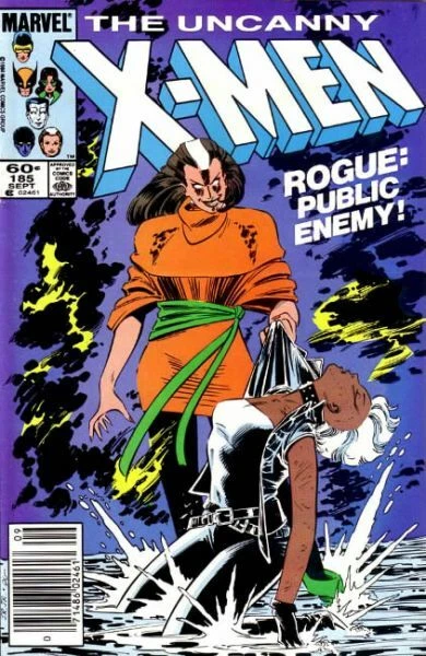 X-MEN #185 F, The Uncanny, Newsstand, Marvel Comics 1984 Stock Image