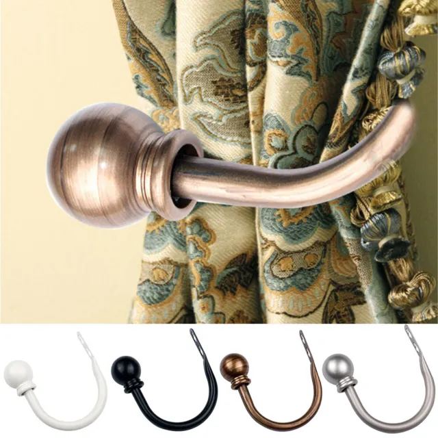 2Pcs Modern Concise Ball Curtain Tieback Holdback Holder Drape Hook Decoration