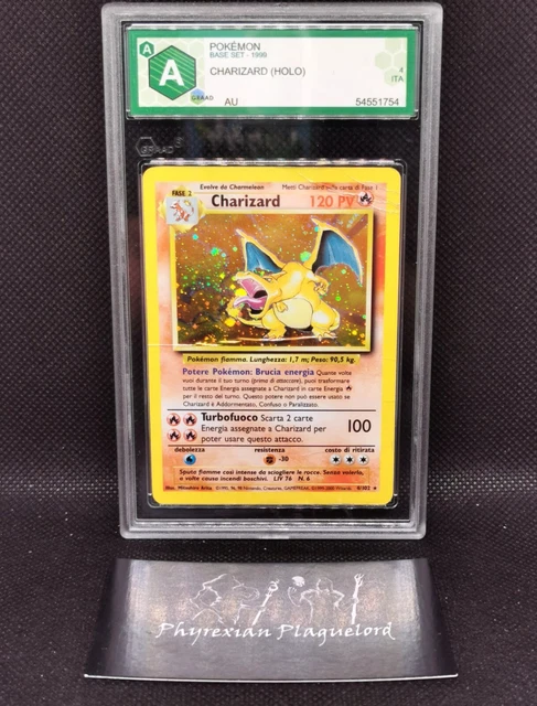 1999 POKEMON TCG Charizard Base Set 4/102 Unlimited Holo Rare GRAAD ...