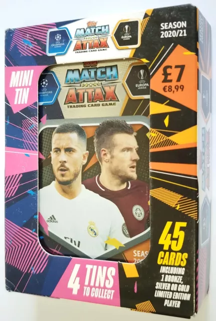 Match Attax Champions League 2020-21 Mini Tin Box Hazard Vardy Ed. UK