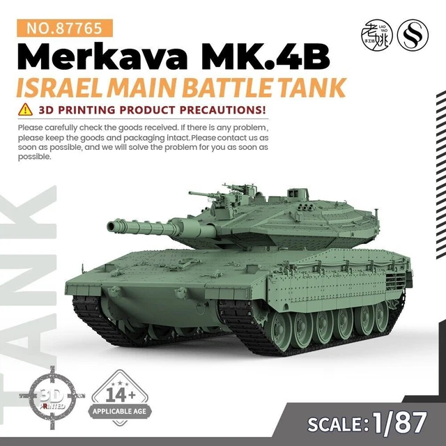 WWII TANK 25MM Military Model Kit Israel Merkava MK.4B Main Battle Tank ...