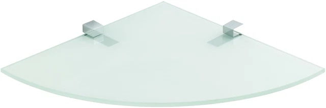 ib style® Mensola in vetro | 6mm | incl. Clip QUADRO cromato