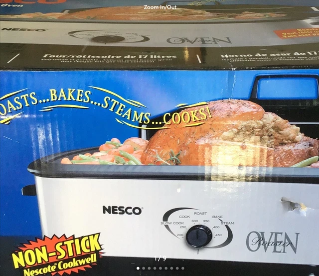 NESCO 18 QT Roaster Oven Roast Slow Cook Cook Roast Bake Steam .Model