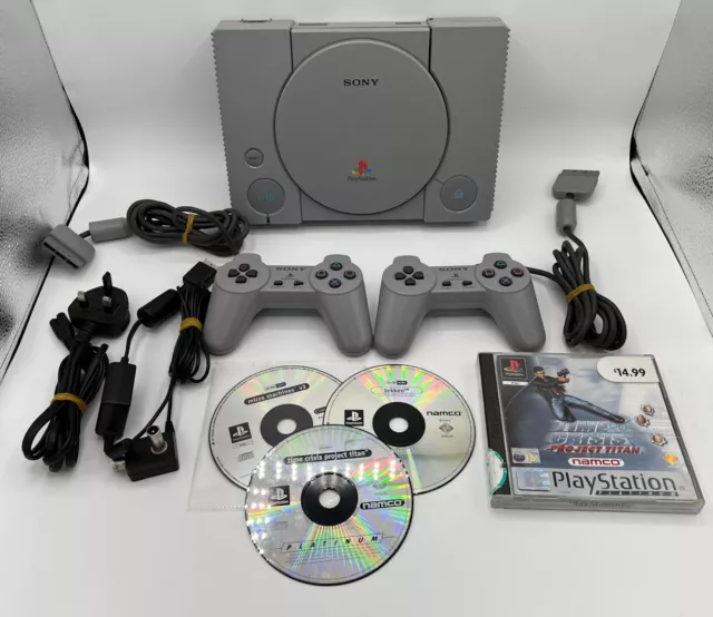 PlayStation 1 PS1 Console 1 Controller, 2 Wireless controllers, 2 Memory  Cards +