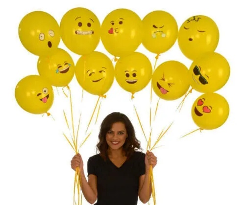Premium 11" Emoji Party Balloons 72 Pack Party Decorations 3