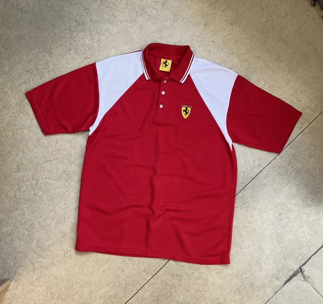 Ferrari Vintage 1995 Knitted Polo Mens Shirt Ferrari Vintage 1995 Knitted Polo Mens Shirt