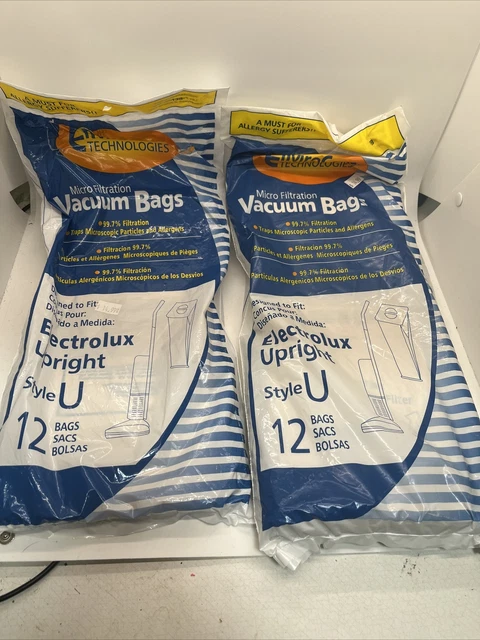 Electrolux Upright Style U Vacuum Bags 16 Micro filtration Envirocare tech