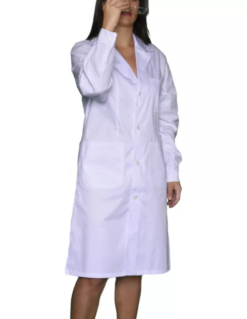 Camice Medico Donna Bianco In Cotone / Made In Italy / Laboratorio - Farmacista