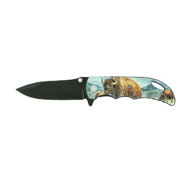 Ausonia COLTELLO AUSONIA CM 18  DISEGNOBISONTE  LAMA ACCIAIO INOX 