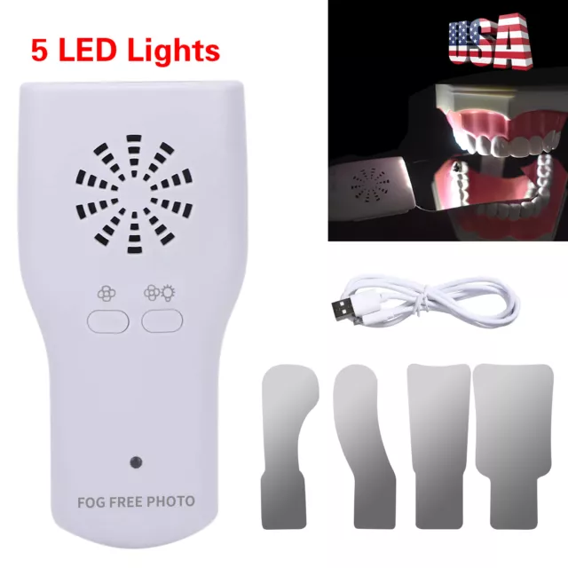 Dental Occlusal Mirror Fog Free LED Intra Oral Photo System 4*Mirrors Anti-Fog