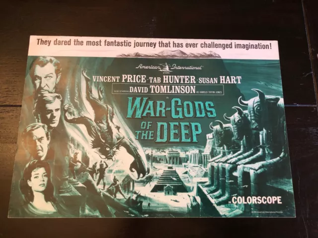 WAR GODS OF THE DEEP vintage Pressbook 1965 AIP VINCENT PRICE HORROR SCI FI