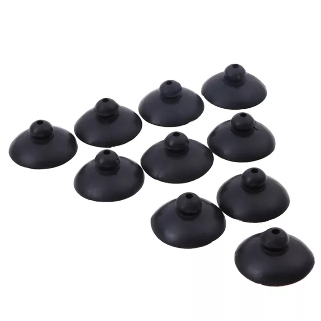 10pcs Black Soft Silicone Suction Cup Clip Sucker Holder Fish Aquarium Tank~ Sb