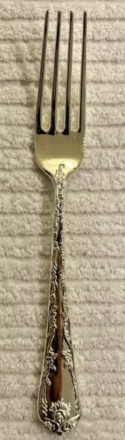 Antique Original Wm. Rogers & Son China Silver 8.75" Floral Dinner Fork ~ D25
