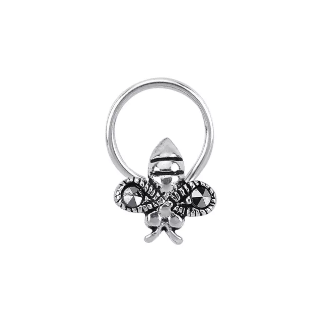 Pure 925 Sterlingsilber Biene Youtiful Form Nase Nadel Für Damen & Mädchen