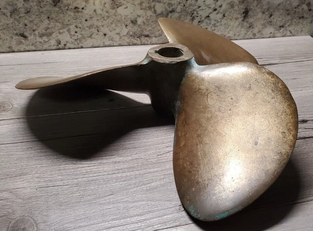 Antique 3 Blade Solid Bronze Sailboat Propeller