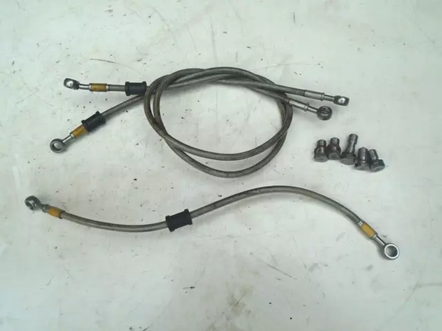 Kawasaki ZX9R B   Braided Front & Rear Brake Hoses