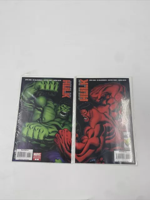 Hulk Vol 2 #6 Sep 2008 Blood Red Variant Cover Marvel Comic Book Set Of 2