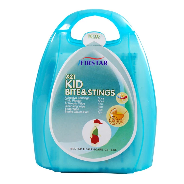 Mini Erste Hilfe Kit für Kinder Biss & Stiche (14 Teile) Insekten Camping Reise