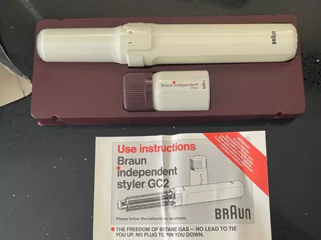 BRAUN INDEPENDENT STYLER GC 2 Type 4 506 Made in Eire Butane Gas heated EUC 24.99 PicClick UK