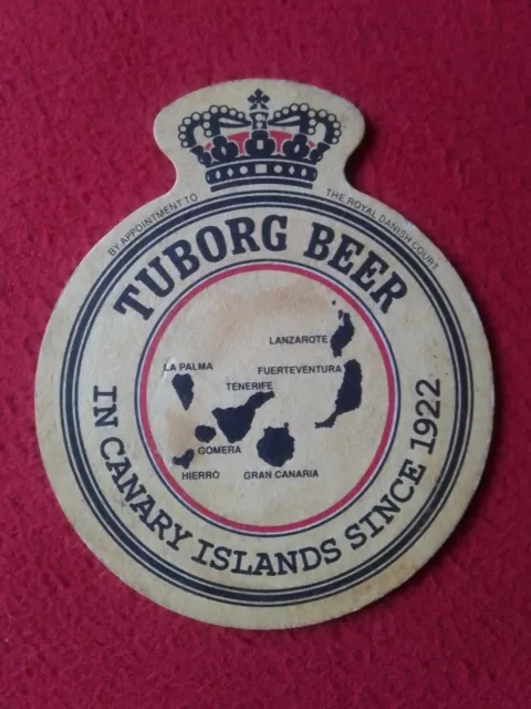 Posavasos Coaster Mat Cerveza Tuborg Beer Cerveja Bier La Bière Canary Islands..