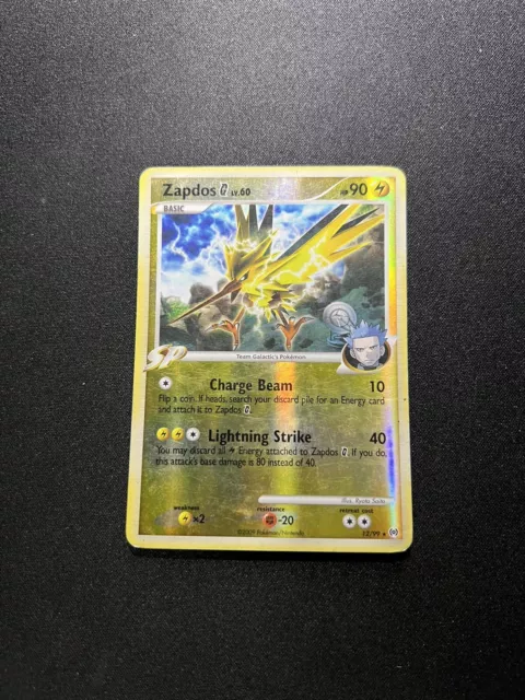 Pokemon Platinum Arceus Single Card Holofoil Rare Zapdos G 12/99